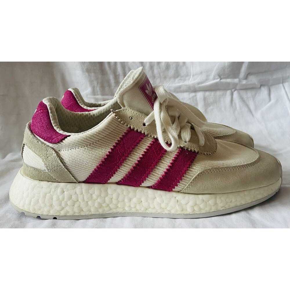 Adidas Shoes Womens Sz 9 Boost Athletic Low Sneakers Fabric White/pink - Picture 4 of 6